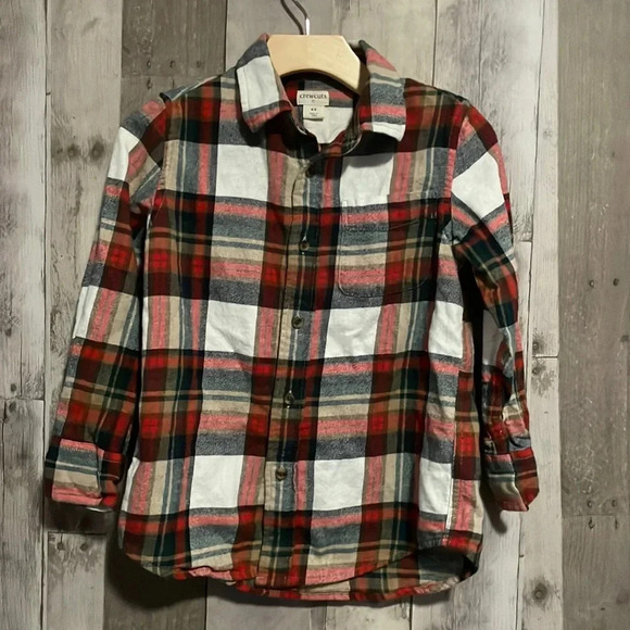 Crewcuts Other - Crewcuts Everyday Plaid Flannel Button Down 4-5